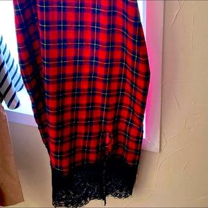 Plaid lightweight slip dress- plaid